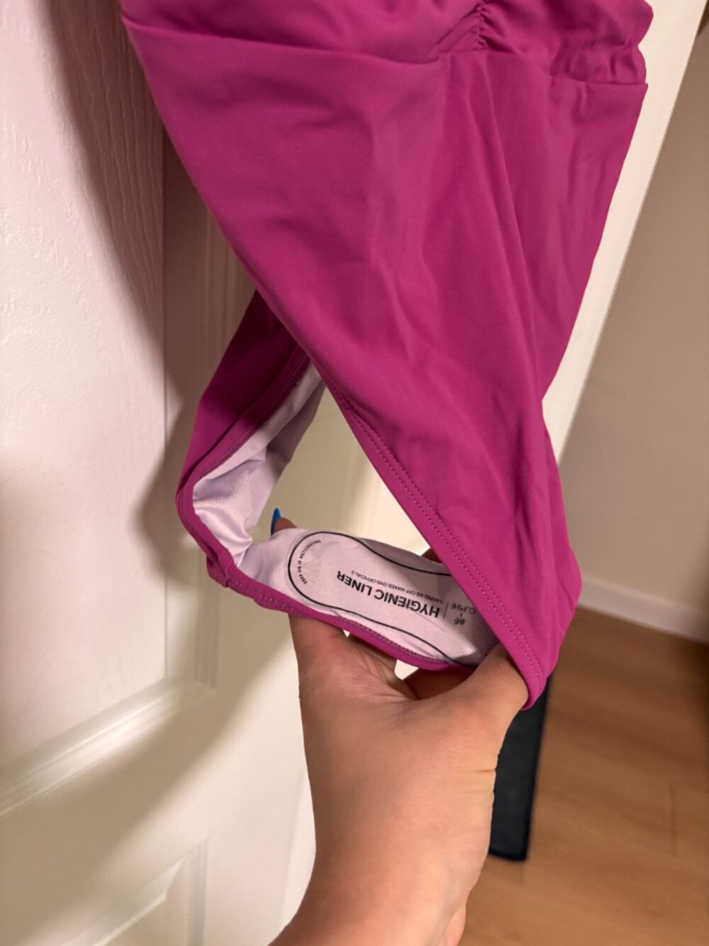 NWT Magenta Ruched One-Piece Swimsuit | Plunge V-Neck | Tummy Control (XL) - Picture 6 of 10
